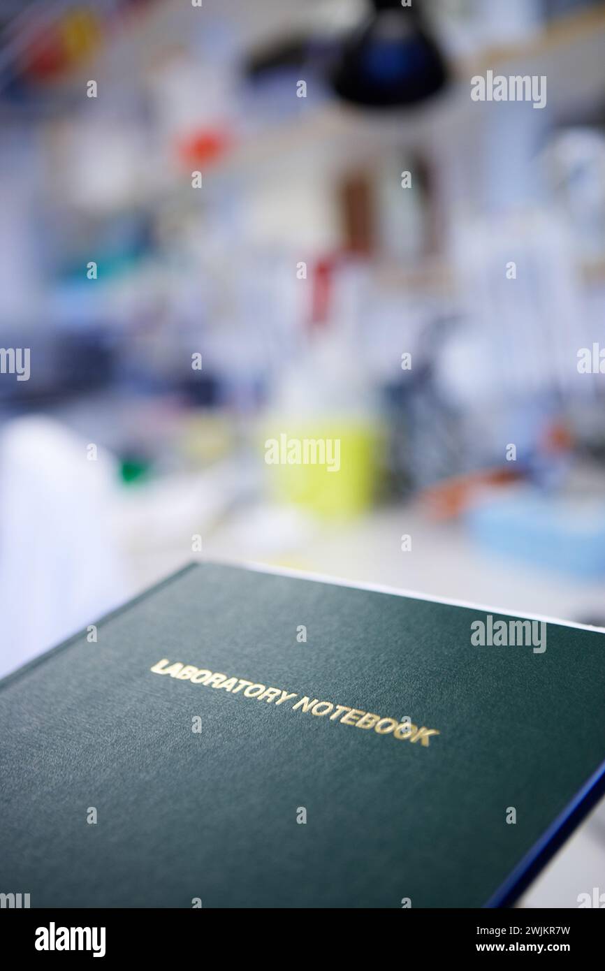 Un primo piano di un libro Foto Stock