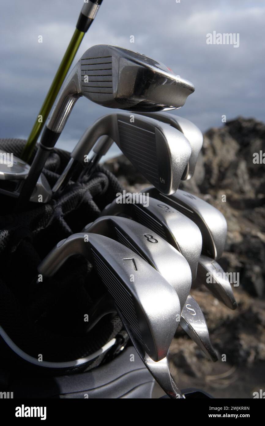 Primo piano di Golf Club all'aperto Foto Stock