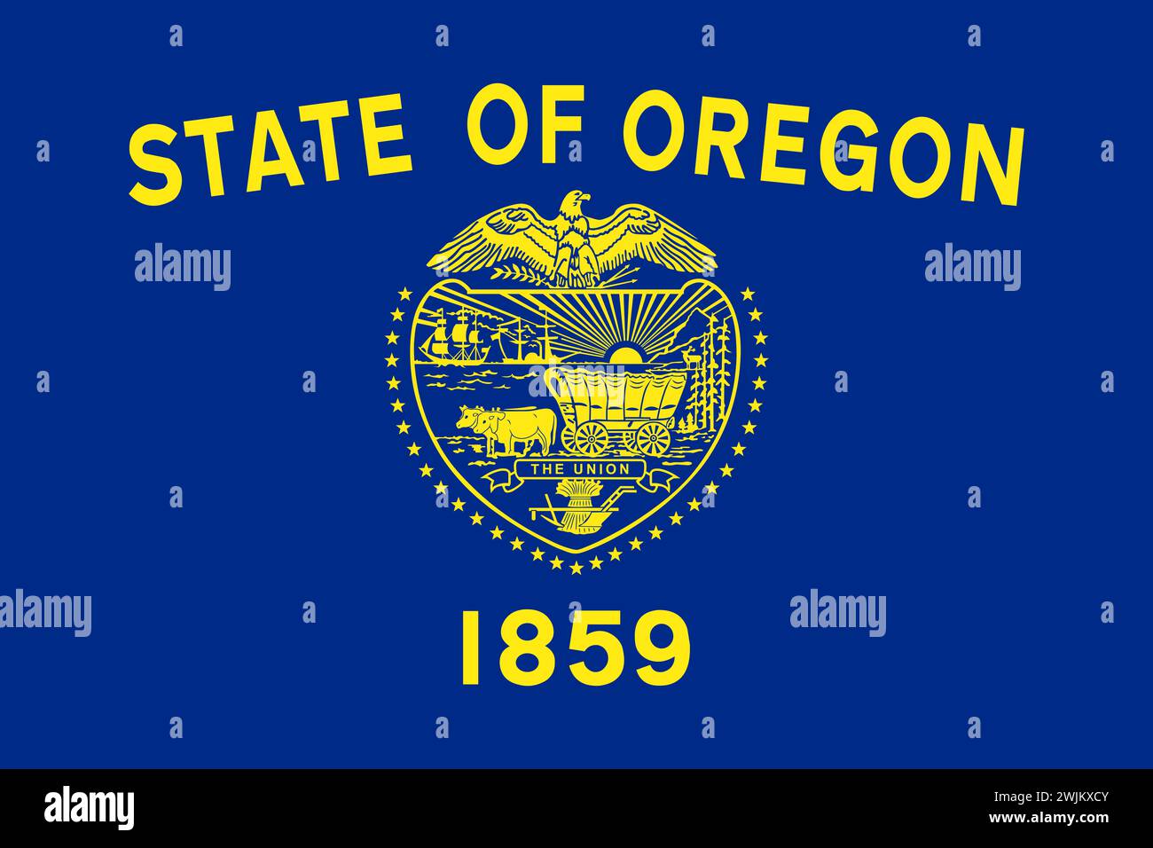 Bandiera dell'Oregon Foto Stock