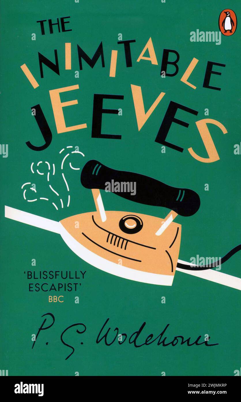 Copertina del libro. "The Inimitable Jeeves" di P.G.Wodehouse. Foto Stock