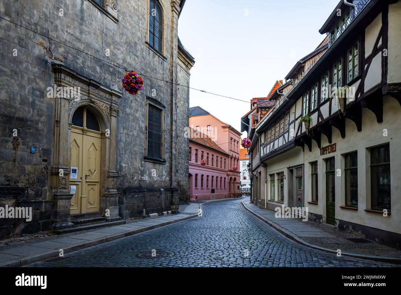 Historische Altstadt von Quedlinburg Foto Stock