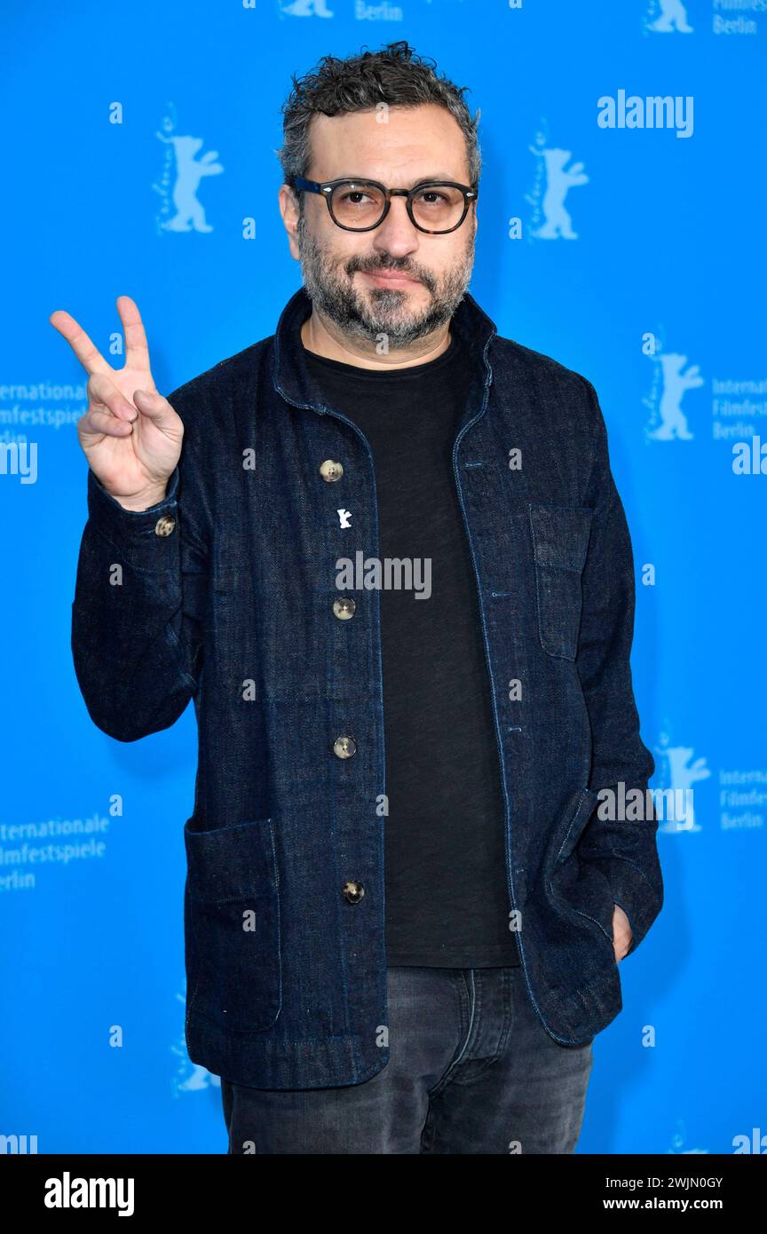 Alfonso Ruizpalacio beim Photocall zum Kinofilm la Cocina auf der Berlinale 2024 / 74. Internationale Filmfestspiele Berlin im Hotel Grand Hyatt. Berlino, 16.02.2024 *** Alfonso Ruizpalacio al photocall per il film la Cocina al Berlinale 2024 74 Berlin International Film Festival presso l'Hotel Grand Hyatt Berlin, 16 02 2024 foto:Xn.xKubelkax/xFuturexImagex cocina_4207 Foto Stock