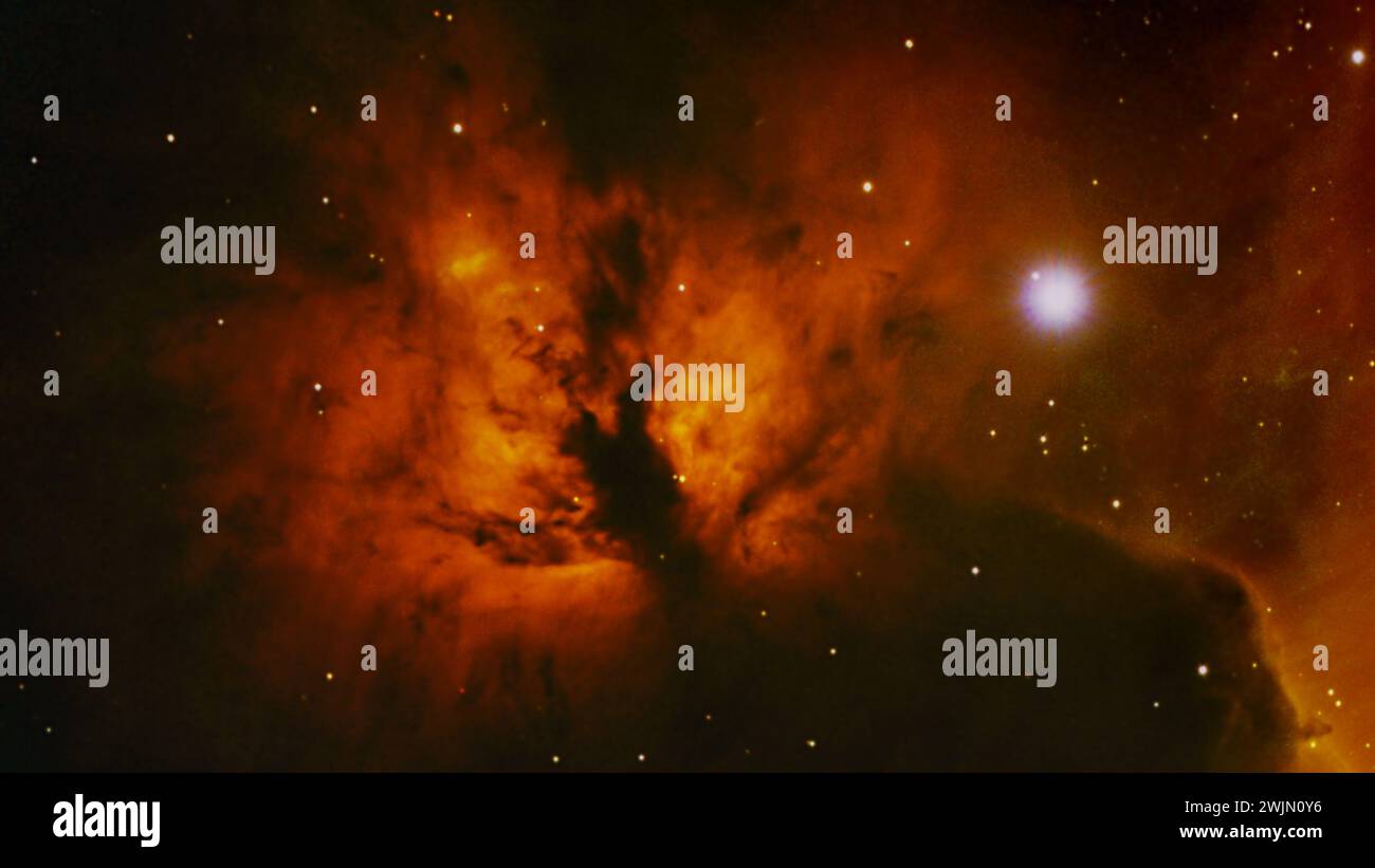 Nebulosa fiamma NGC2024 Foto Stock