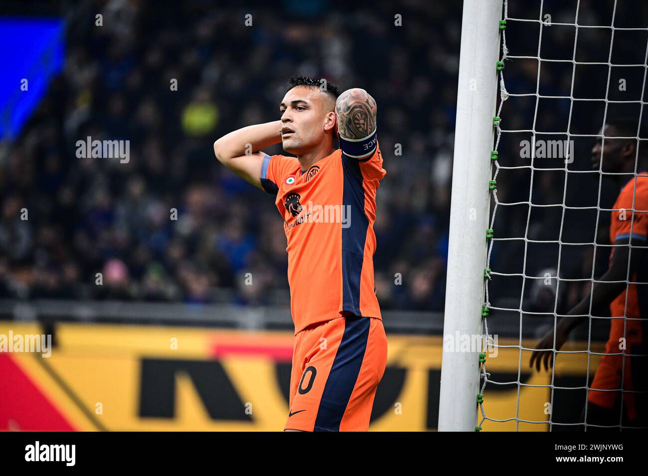 Milano, Italia. 16 febbraio 2024. Durante la partita di calcio di serie A Inter Milan contro Salernitana allo Stadio San Siro crediti: Piero Cruciatti/Alamy Live News Foto Stock