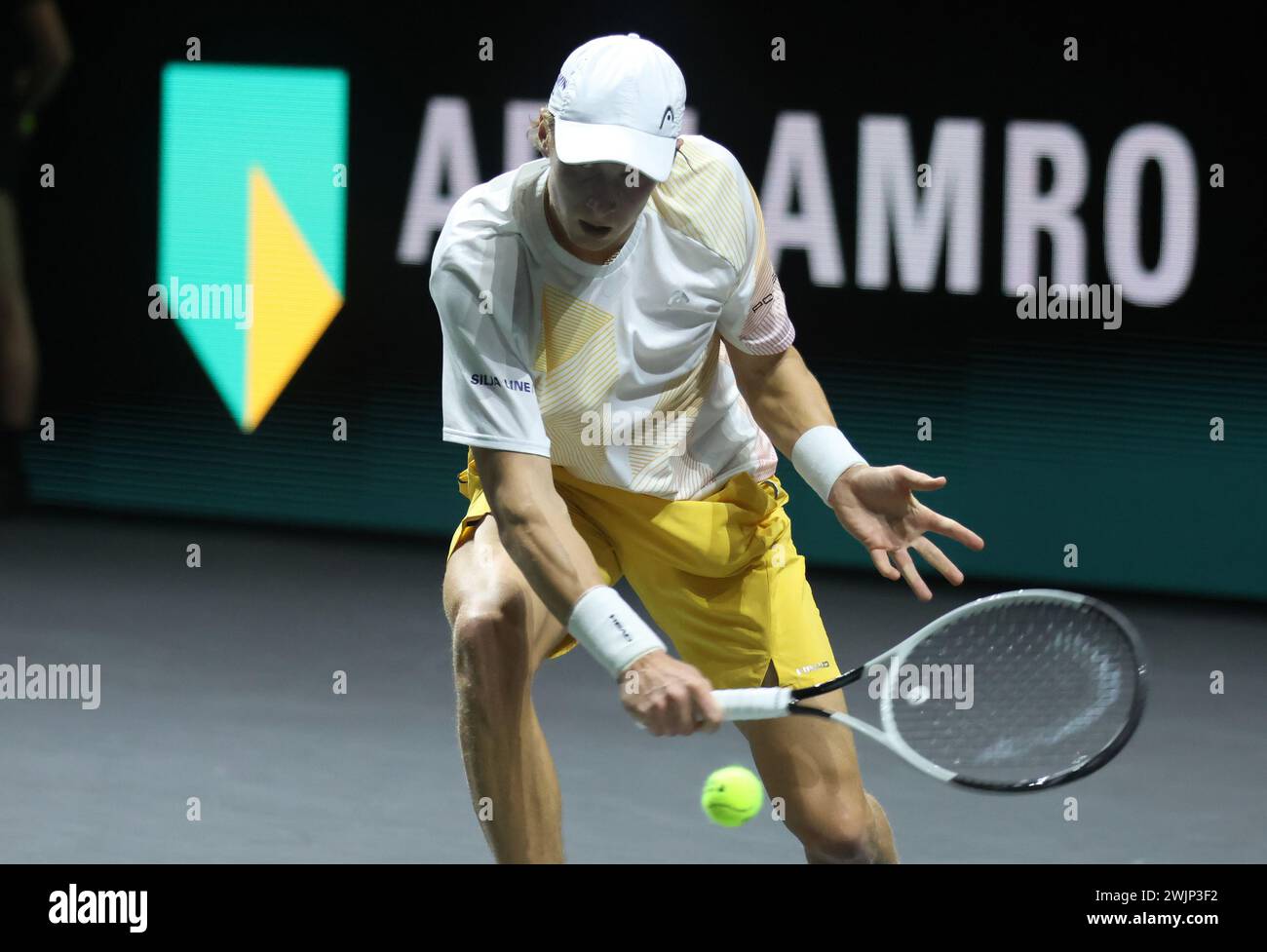 Rotterdam, Italia. 16 febbraio 2024. Rotterdam - Tennis Rotterdam, ABN AMRO Open, Emil Ruusuvuori finlandese, 16 febbraio 2024. Foto felice Calabro' solo uso editoriale credito: Agenzia fotografica indipendente/Alamy Live News Foto Stock