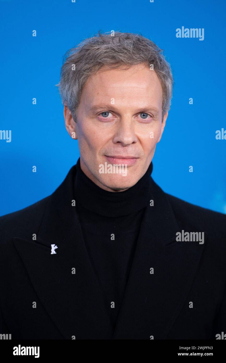 Berlino, Germania. 16 febbraio 2024. Jan Bluthardt partecipa al Cuckoo Photocall durante il 74° Berlinale International Film Festival di Berlino al Grand Hyatt Hotel di Berlino, Germania, il 16 febbraio 2024. Foto di Aurore Marechal/ABACAPRESS.COM credito: Abaca Press/Alamy Live News Foto Stock