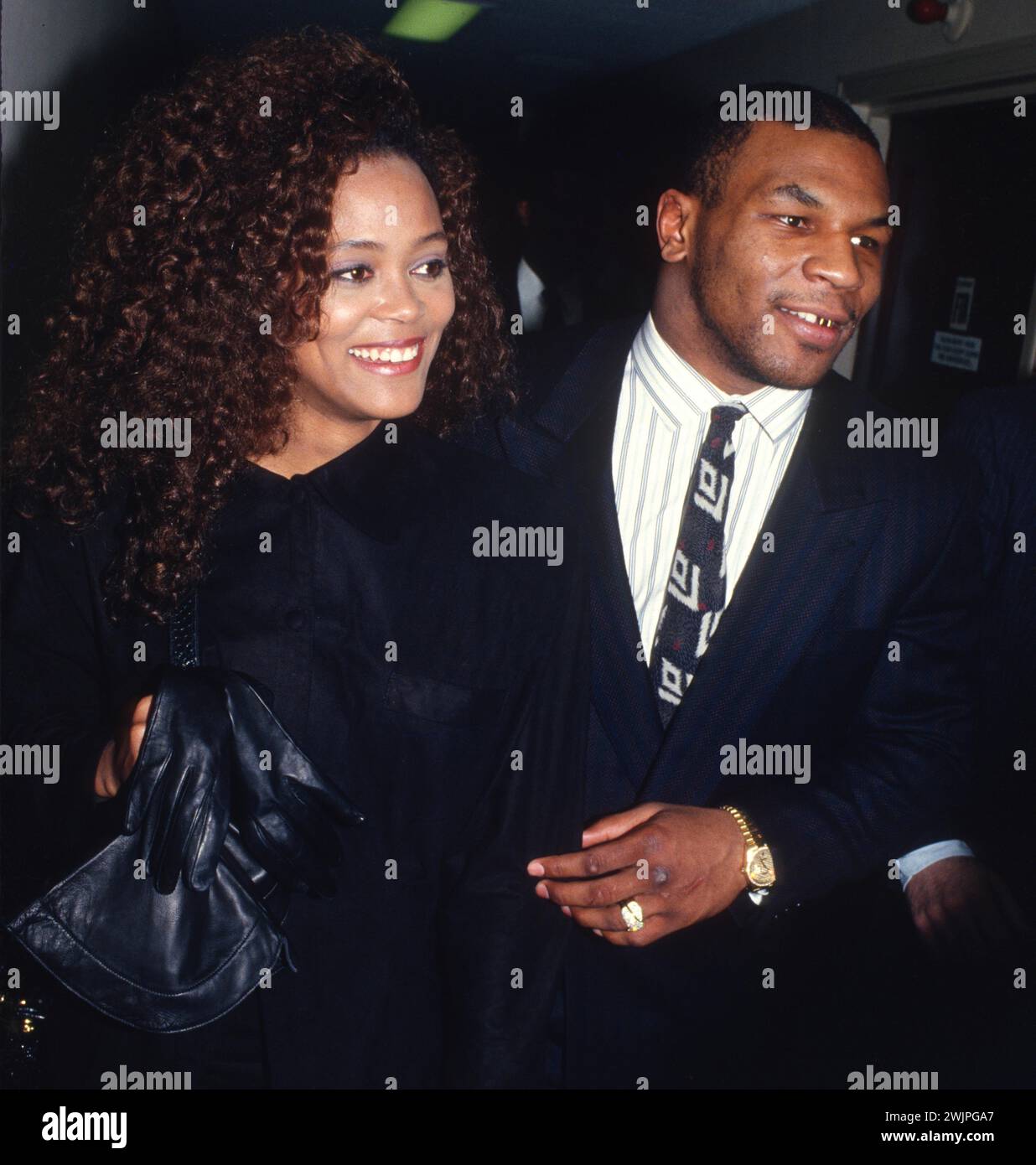 Mike tyson e robin givens immagini e fotografie stock ad alta