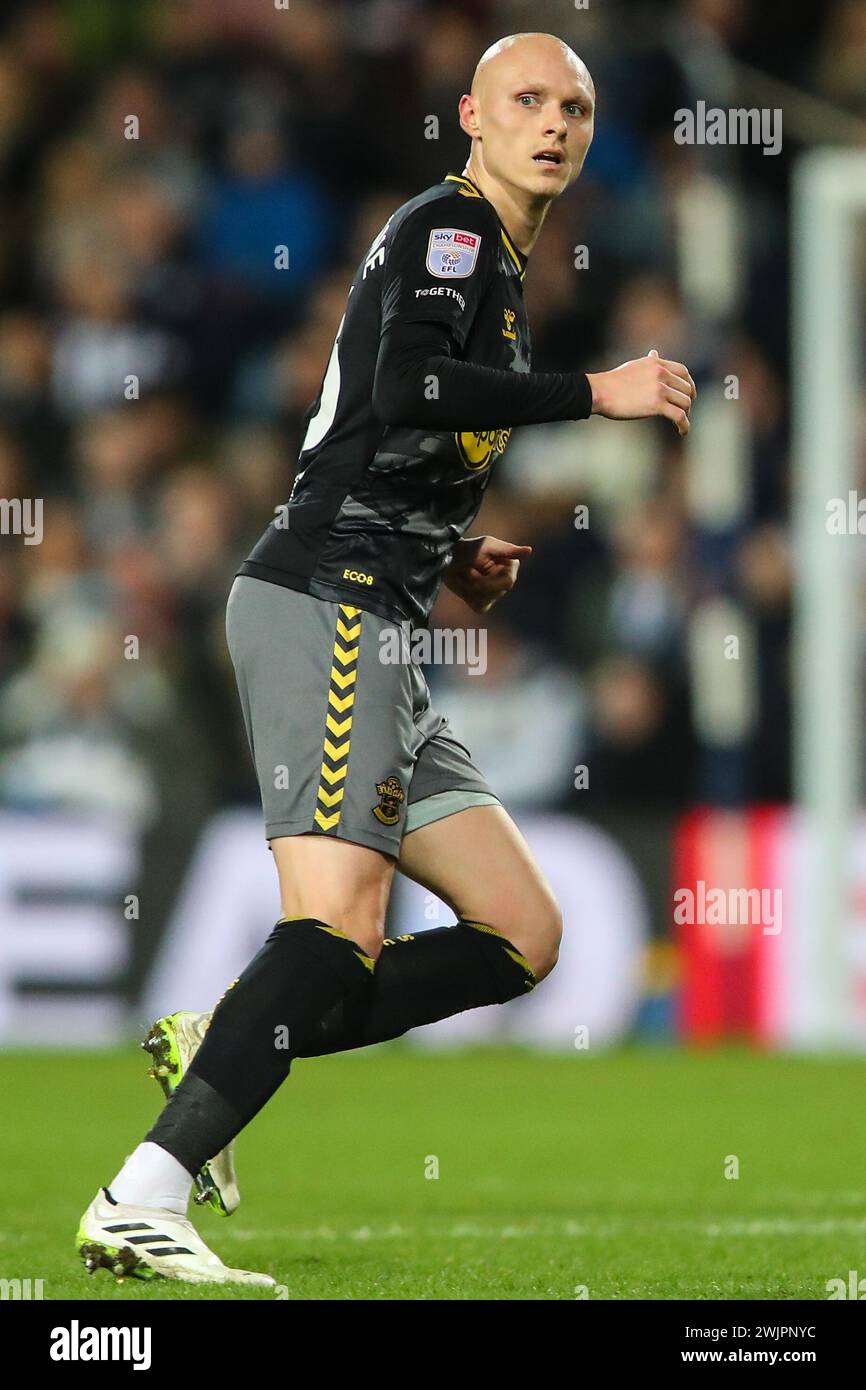 Will Smallbone di Southampton durante la partita del Campionato Sky Bet West Bromwich Albion vs Southampton al Hawthorns, West Bromwich, Regno Unito, 16 febbraio 2024 (foto di Gareth Evans/News Images) Foto Stock