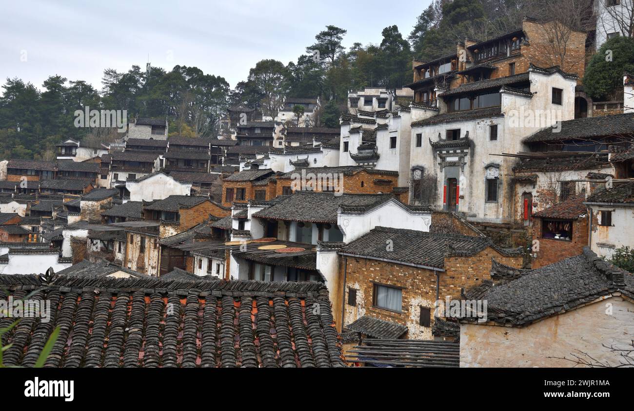 Antico villaggio di Huangling a Wuyuan, a sud della provincia di Jiangxi, Cina Foto Stock