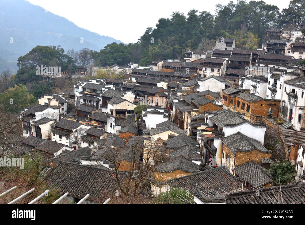 Antico villaggio di Huangling a Wuyuan, a sud della provincia di Jiangxi, Cina Foto Stock