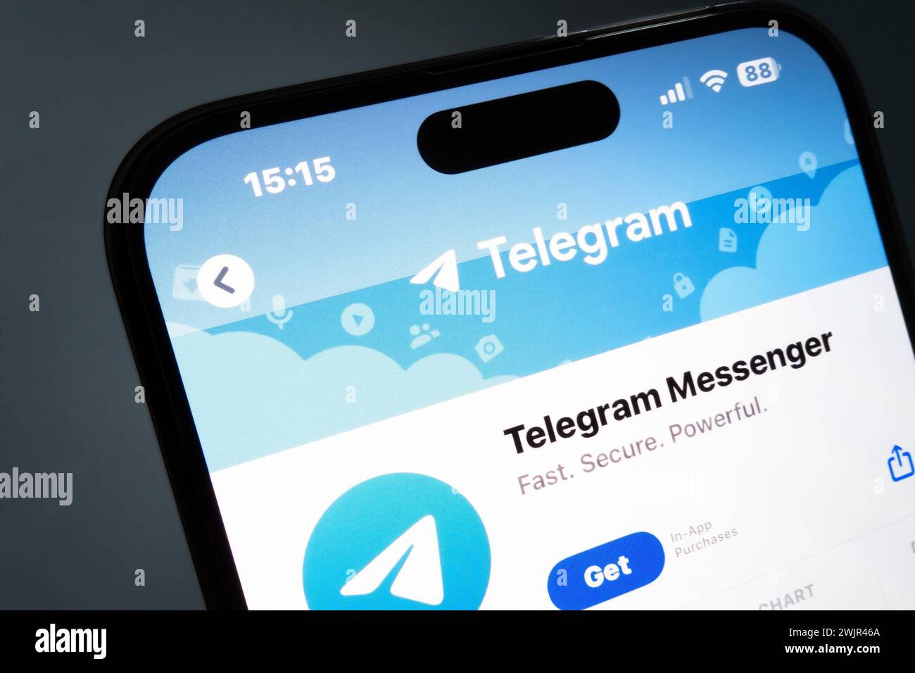 Nanning, Cina - 7 febbraio 2024. Applicazione Telegram Messenger. Telegram Messenger è un'app di messaggistica multipiattaforma gratuita. Foto Stock