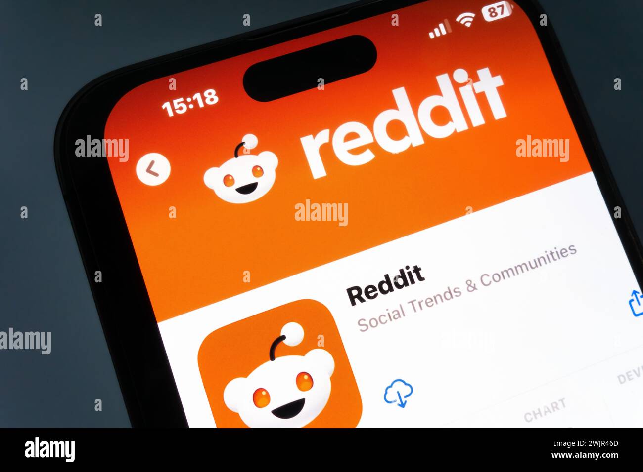 Nanning, Cina - 7 febbraio 2024. App Reddit. Reddit è un social network americano per l'aggregazione di notizie sociali, la valutazione dei contenuti e i forum. Foto Stock