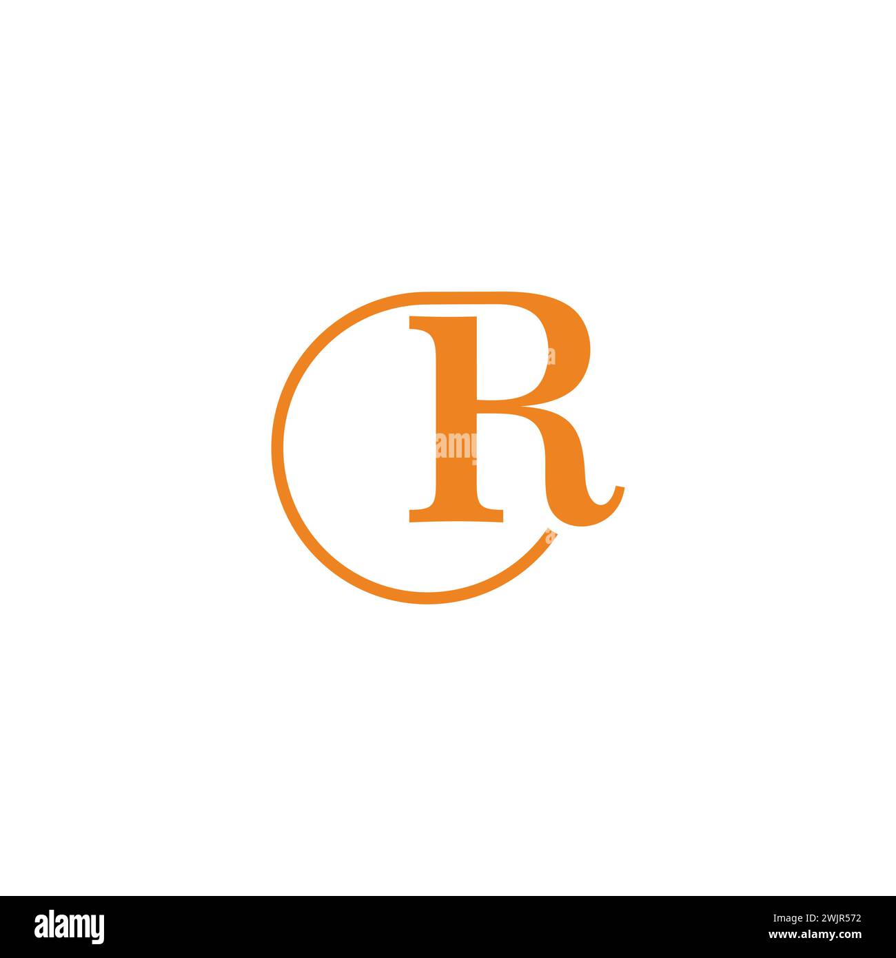 vettore letter cr simple motion logo Illustrazione Vettoriale