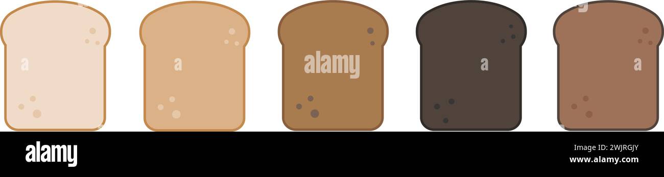 Pezzi di pane di grano intero pane, pane di segale e lievito di pane. Sfondo creativo per il web e la stampa di decorazione . Vecor iilustration . Illustrazione Vettoriale