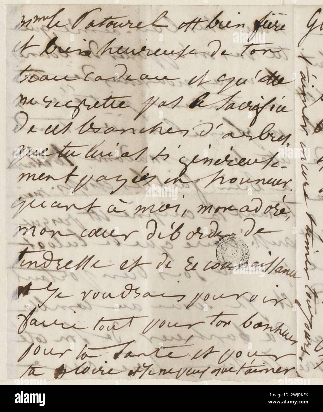 Juliette Drouet a Victor Hugo; dicembre 29 sabato mattina alle 9:00 [1860]; casa Victor Hugo - lettera autografa di Parigi Foto Stock