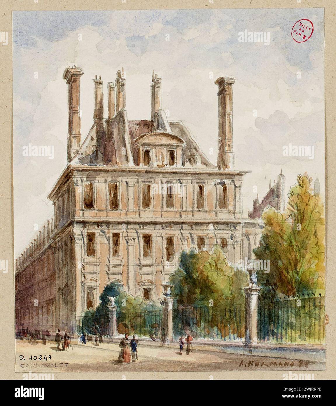 Normand, Alfred Nicolas (N.1822-06-01-D.1909-03-09), Tuileries. (Titolo fedele), 1872. Museo Carnavalet, Histoire de Paris. Foto Stock