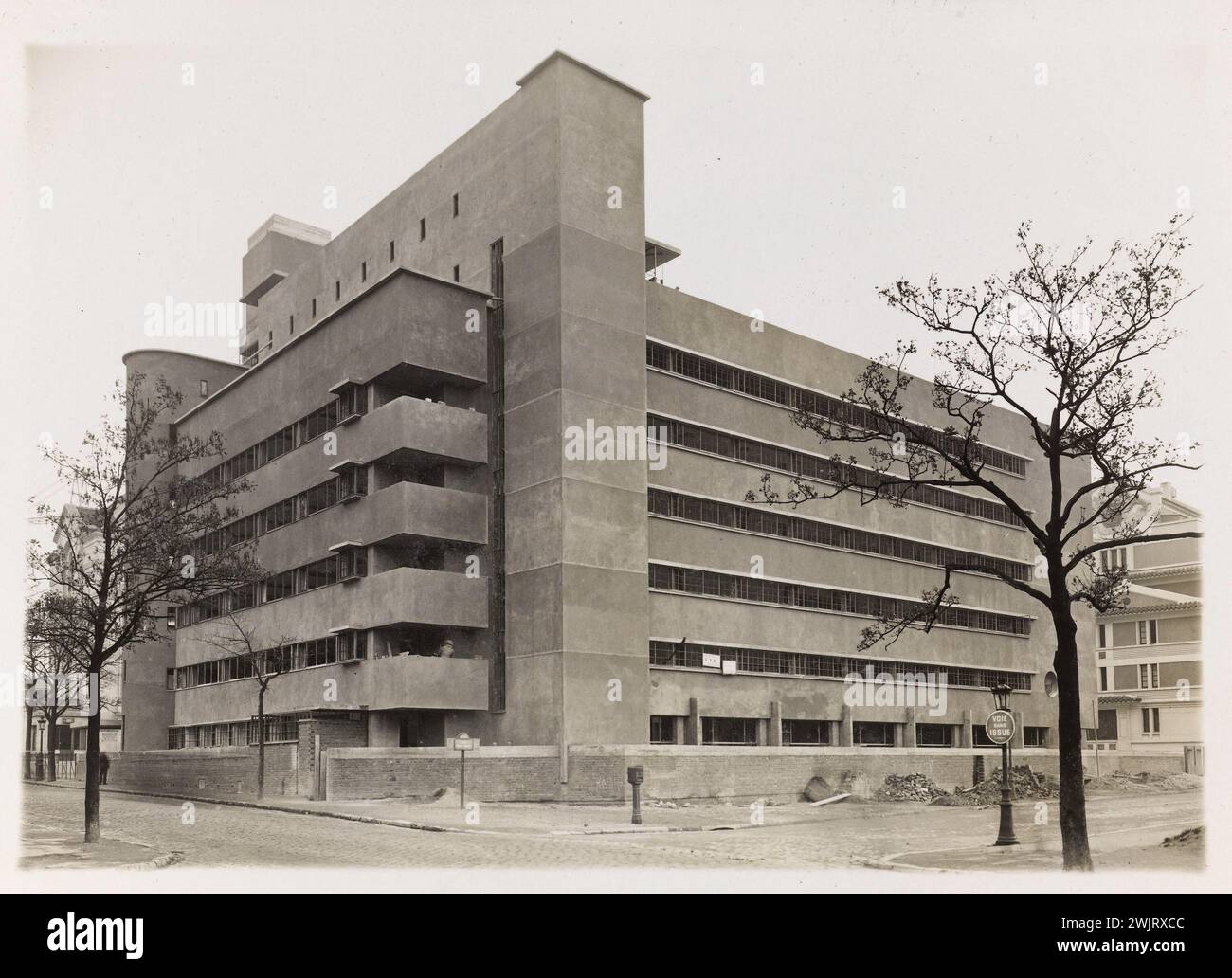 International House dedicata ai residenti della Cité Internationale Universitaire de Paris (14° arr.). Lavori di costruzione della Fondazione olandese. Fotografia anonima. Estrazione gelatino-argento-bromuro. 1931 Parigi, museo Carnavalet. 144185-18 Foto Stock