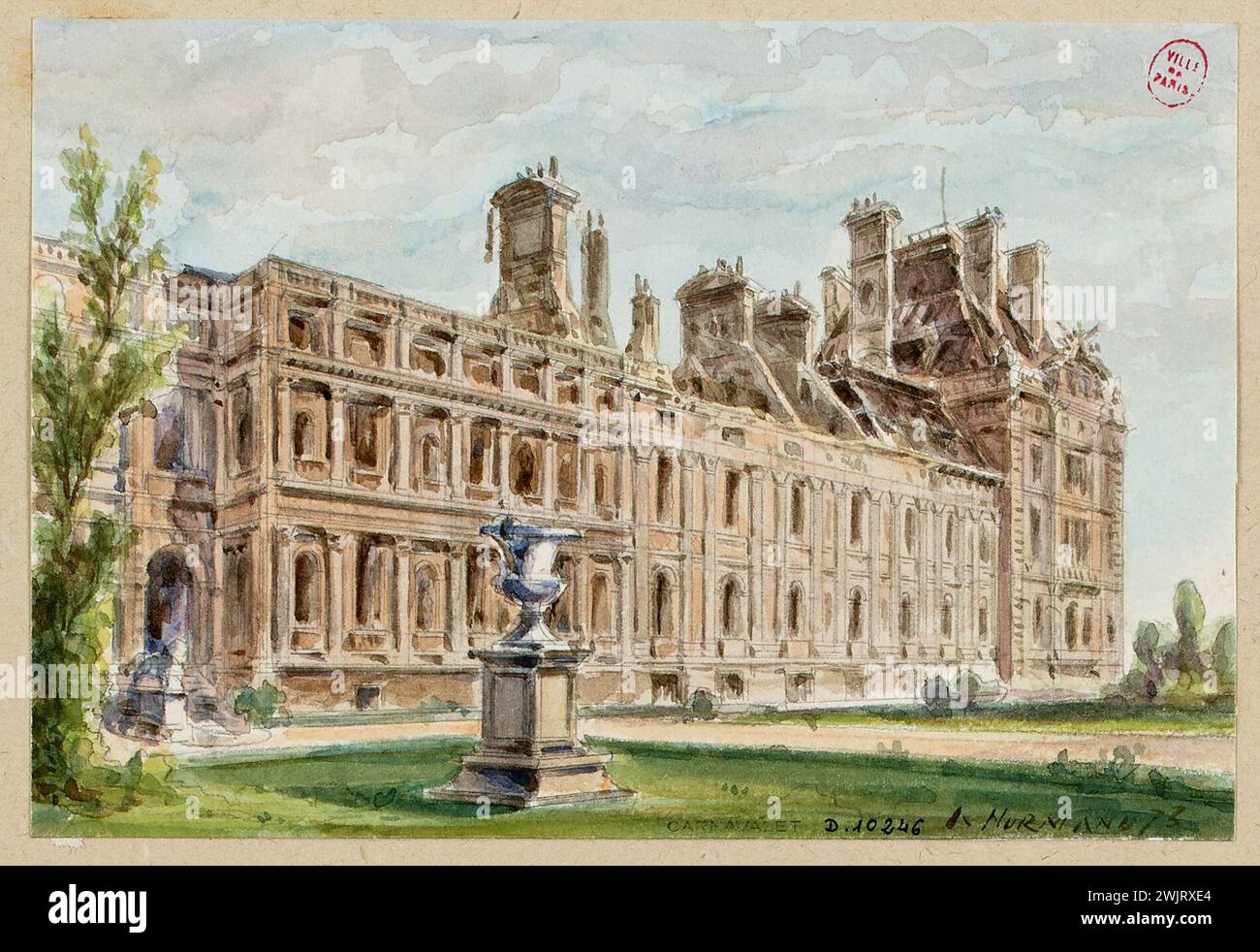 Normand, Alfred Nicolas (N.1822-06-01-D.1909-03-09), Tuileries. (Titolo fedele), 1873. Museo Carnavalet, storia di Parigi. Foto Stock