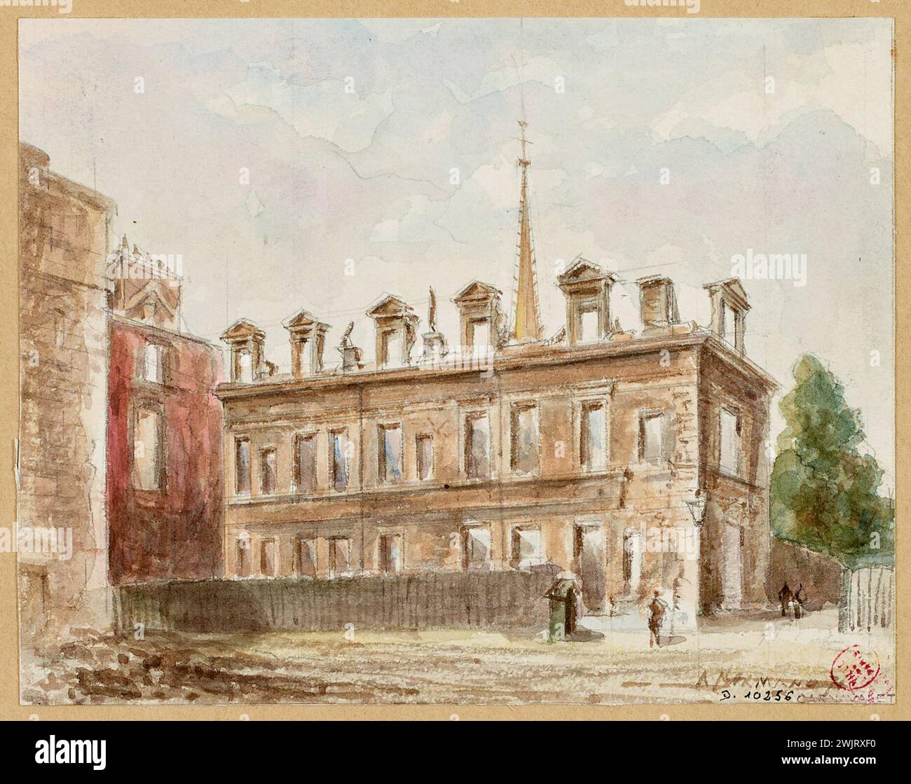 Normand, Alfred Nicolas (n.1822-06-01-D.1909-03-09), rovine dell'ex prefettura di polizia. (Titolo fedele), 1871. Museo Carnavalet, Histoire de Paris. Foto Stock