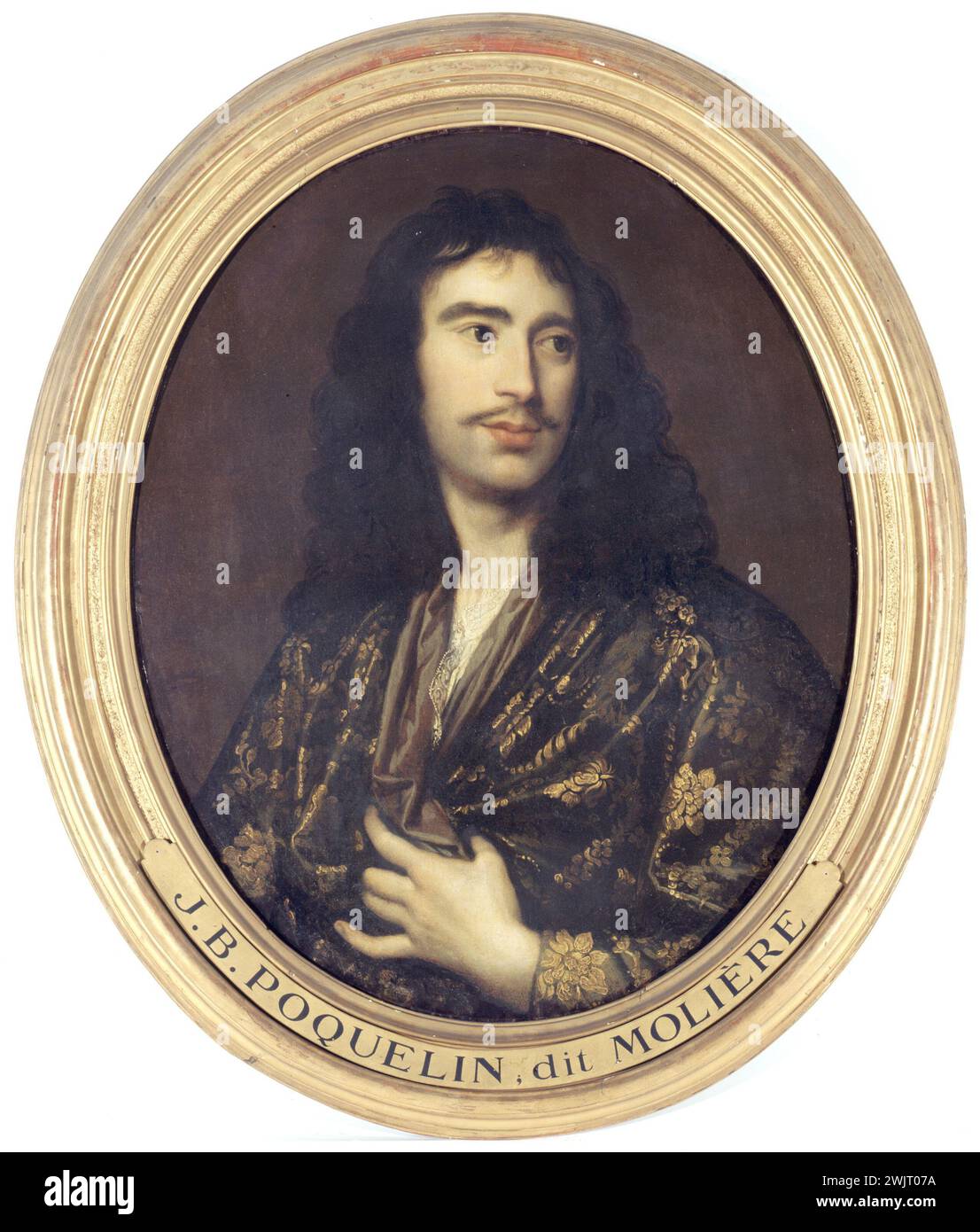 Ritratto di Molière (1622-1673), autore drammatico e attore. Olio su tela. Parigi, museo Carnavalet. 33464-11 attore, autore drammatico, comico, scrittore, francese, ritratto, olio su tela Foto Stock