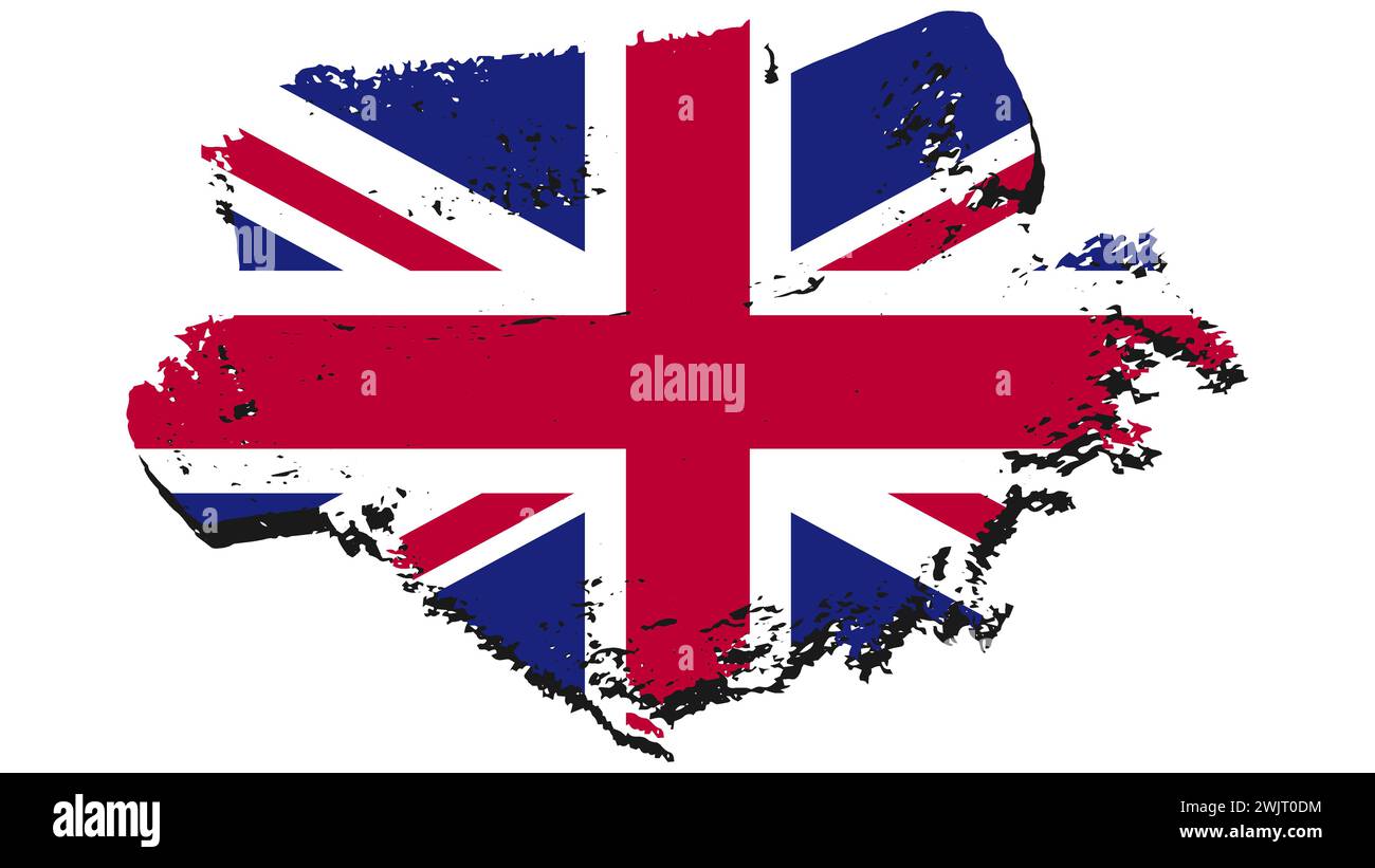 Art Illustration design bandiera nazionale simbolo paese del Regno Unito Illustrazione Vettoriale