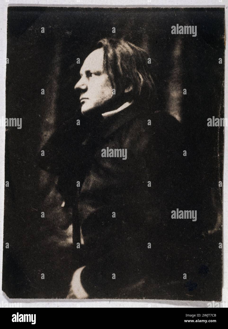 Victor Hugo (1802-1885), scrittore francese, 1854. Fotografia di Auguste Vacquerie (1819-1895). Parigi, casa di Victor Hugo. 33525-9 scrittore francese, profilo, ritratto Foto Stock