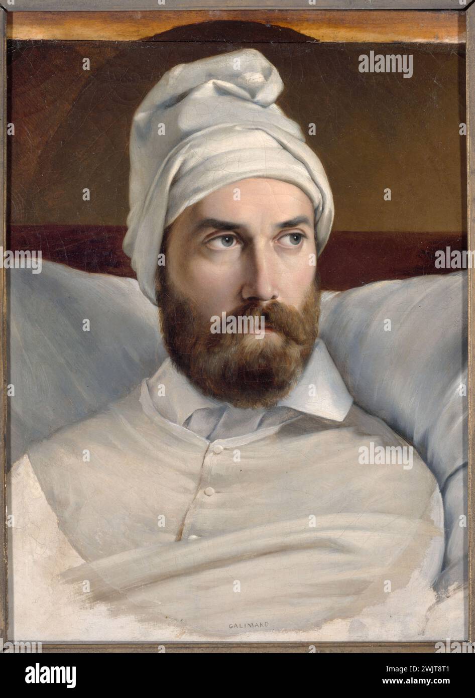 Nicolas-Auguste Galimard (1813-1880). Auguste Hesse (1795-1869), pittore, zio dell'artista. Olio su tela. Parigi, museo Carnavalet. 35472-5 barba, zio, pittore, ritratto, olio su tela Foto Stock
