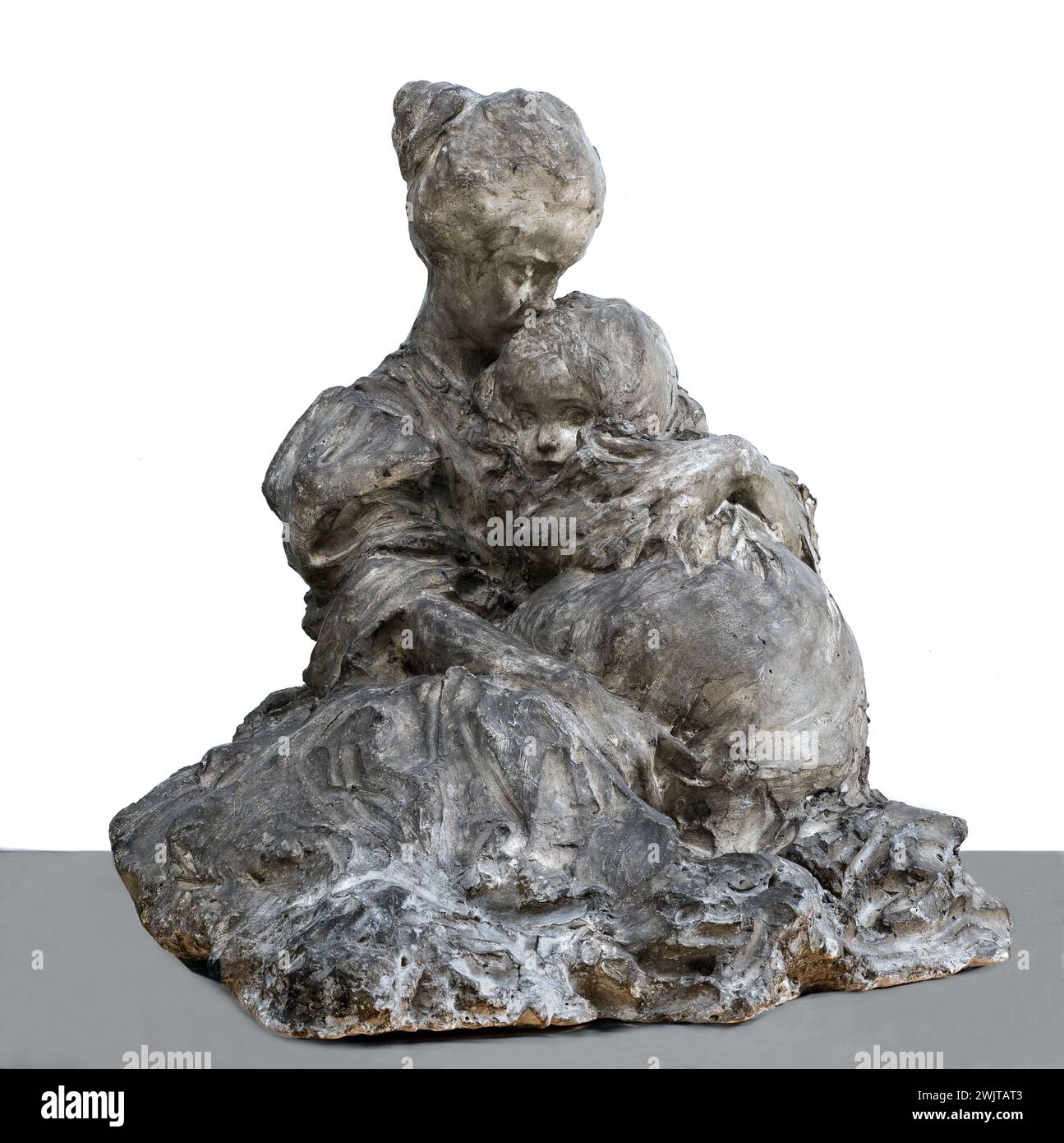 Paul Troubetzkoy (1866-1938). Donna al bambino. Intonaco. Museo delle Belle Arti della città di Parigi, Petit Palais. 78194-20 bacio, donna al bambino, viso, madre, gesso, statua Foto Stock