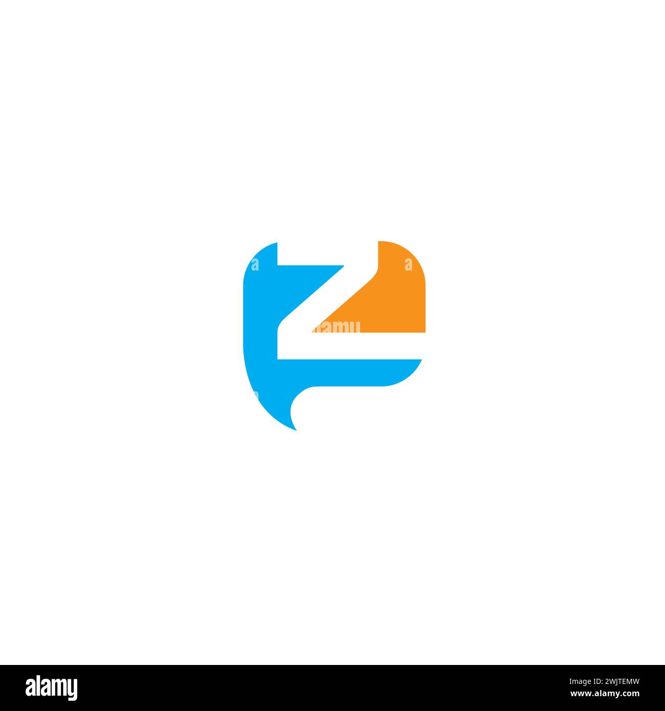 Logo Z Chat. Vettore icona lettera Z Illustrazione Vettoriale