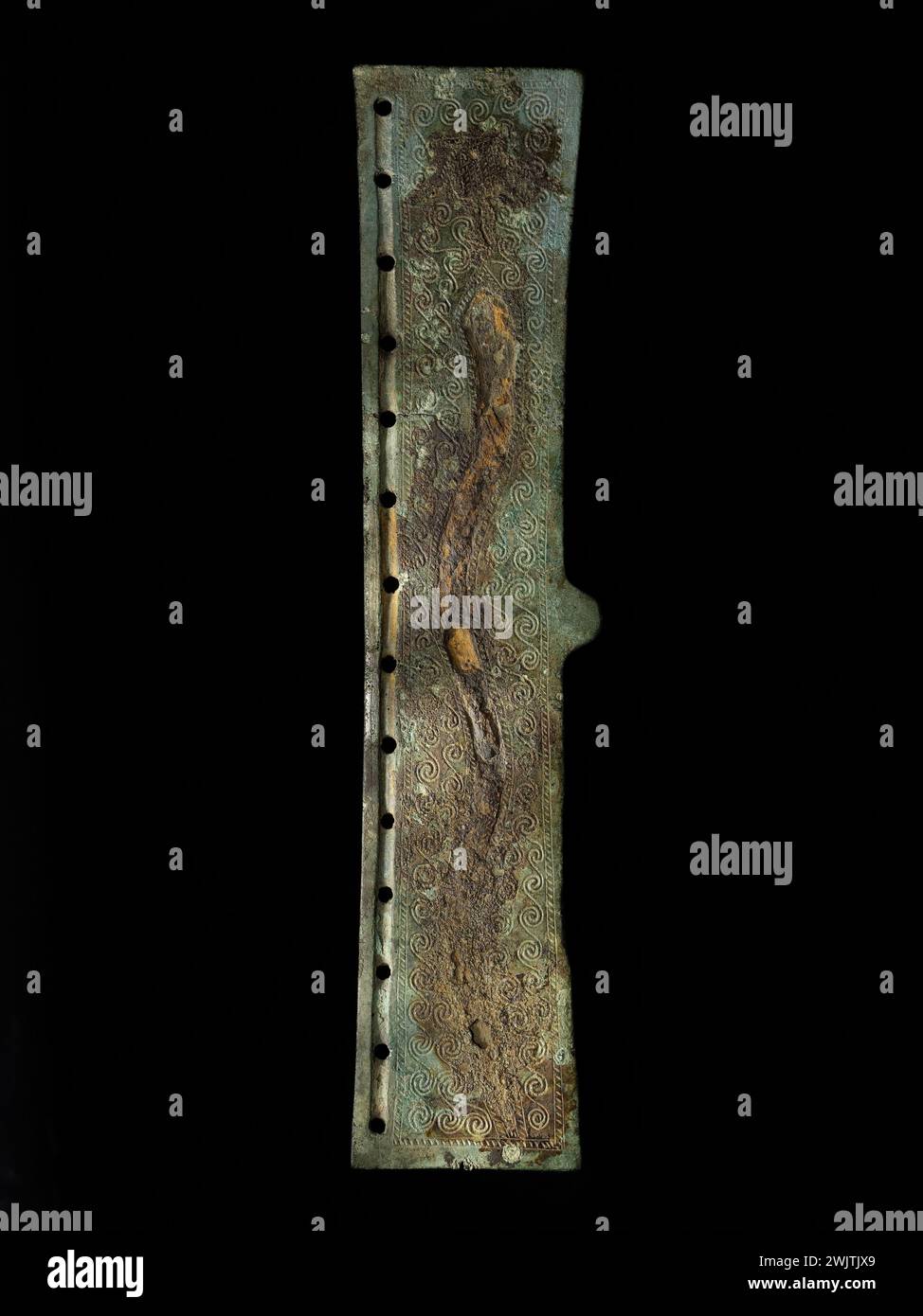 Piastra cinghia. Caucaso. VIII-VIII secolo a.C. Parigi, museo Cernuschi. 35179-7 Bronzo, piastra cinghia Foto Stock