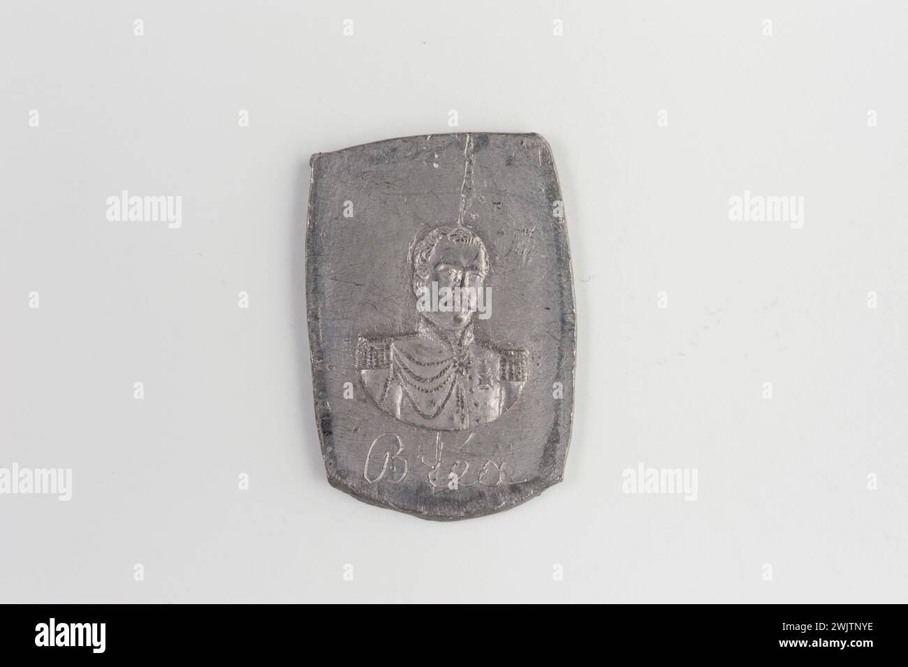Museo Carnavalet, collezione medaglia generale Bréa Busto in uniforme, tre quarti di volto. Foto Stock
