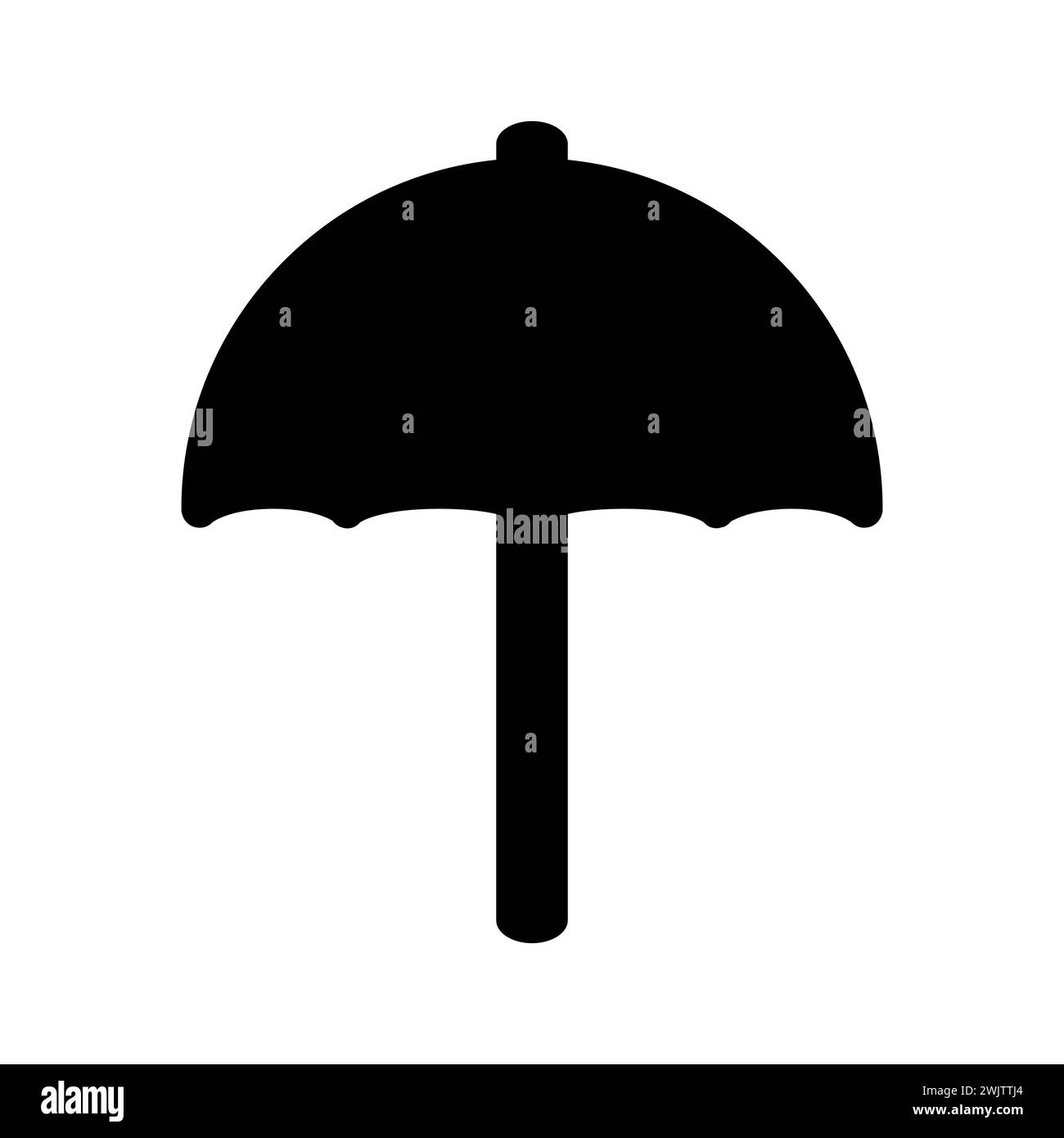 Design piatto vettoriale con icona ombrello isolato su sfondo bianco. Icona del simbolo ombrello. Simbolo di protezione dalla pioggia. Illustrazione Vettoriale