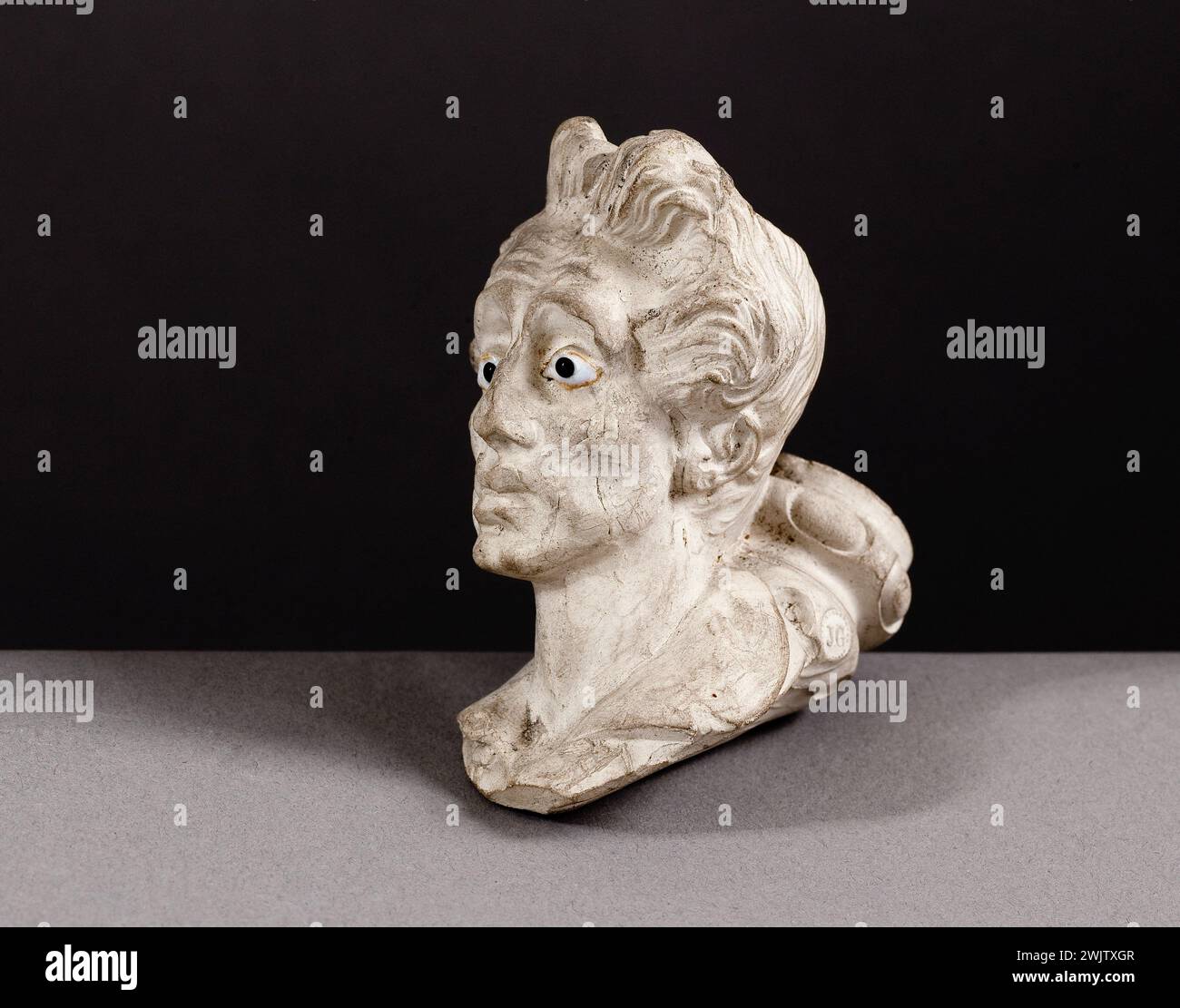 Jean-Pierre Dantan (1800-1869). Stufa a pipa ritratto Dantan da sola. Bronzo. Intorno al 1830. Parigi, museo Carnavalet. 55448-2 Bronzo, compositore, musicista, pianista austriaco, ritratto-carica Foto Stock