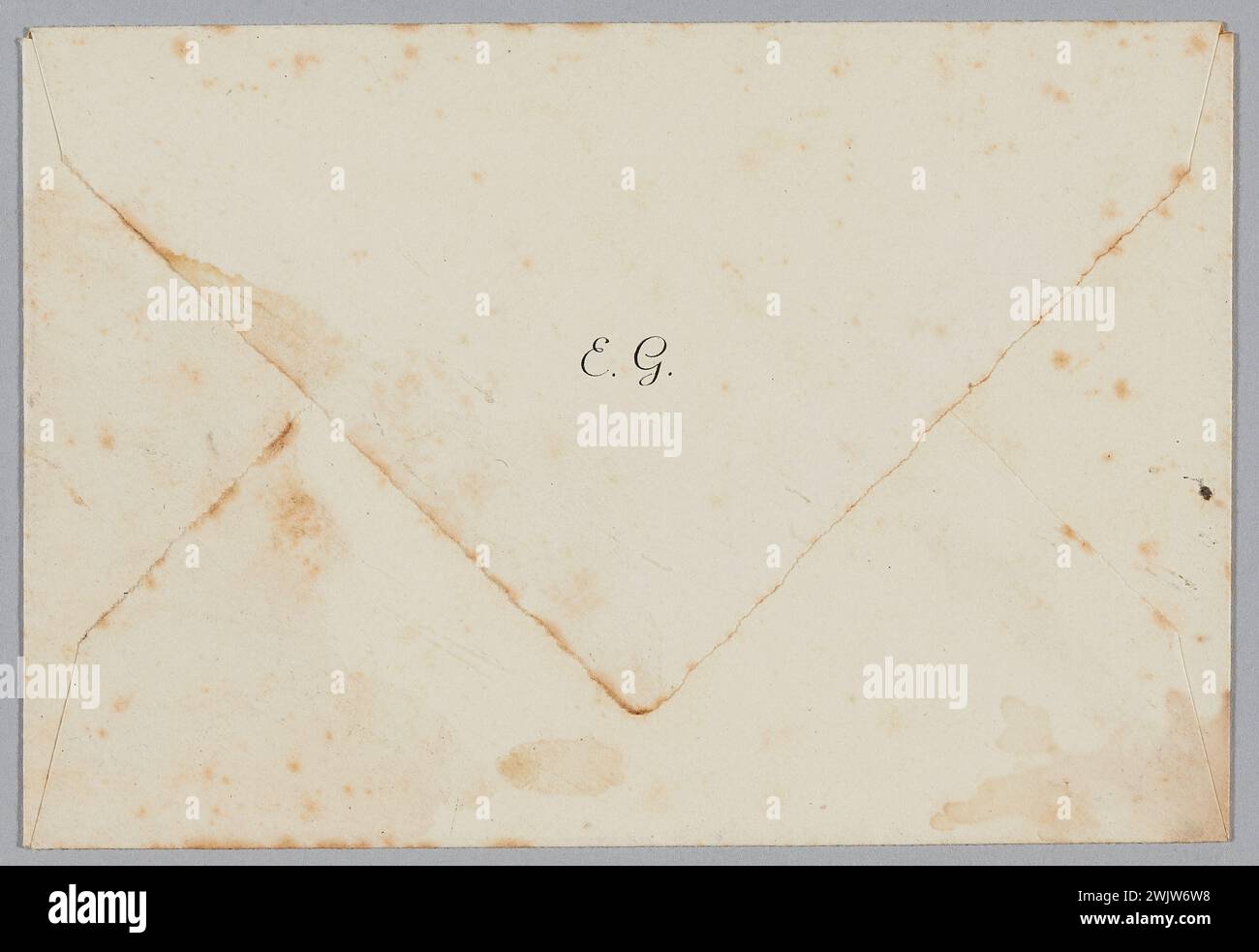 Sconosciuto (n. - d.), E. G. busta iniziale per Emmy o Edda Göring (titolo attribuito), 1938. Carta, inchiostro. Museo della Liberazione di Parigi - Museo generale Leclerc - Museo Jean Moulin. Foto Stock