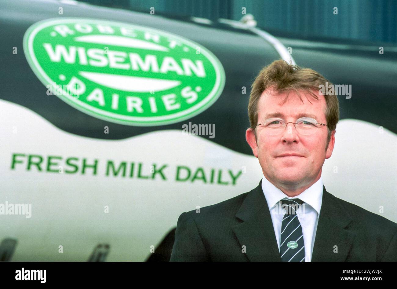 Robert Wiseman, amministratore delegato di Robert Wiseman Dairies, con sede a Glasgow. Foto Stock