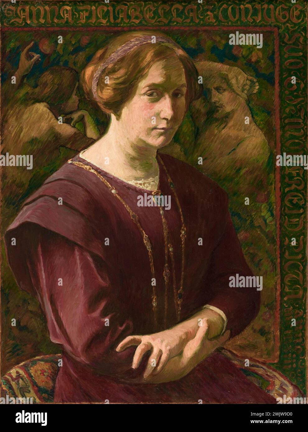 Georges Daniel de Monfreid (1856-1929). "Annette Belfils, memoria della Monna Lisa". Olio su tela. 1913. Museo di Belle Arti della città di Parigi, Petit Palais. 61218-11 donna, succhiare, ritratto, souvenir, olio su tela Foto Stock