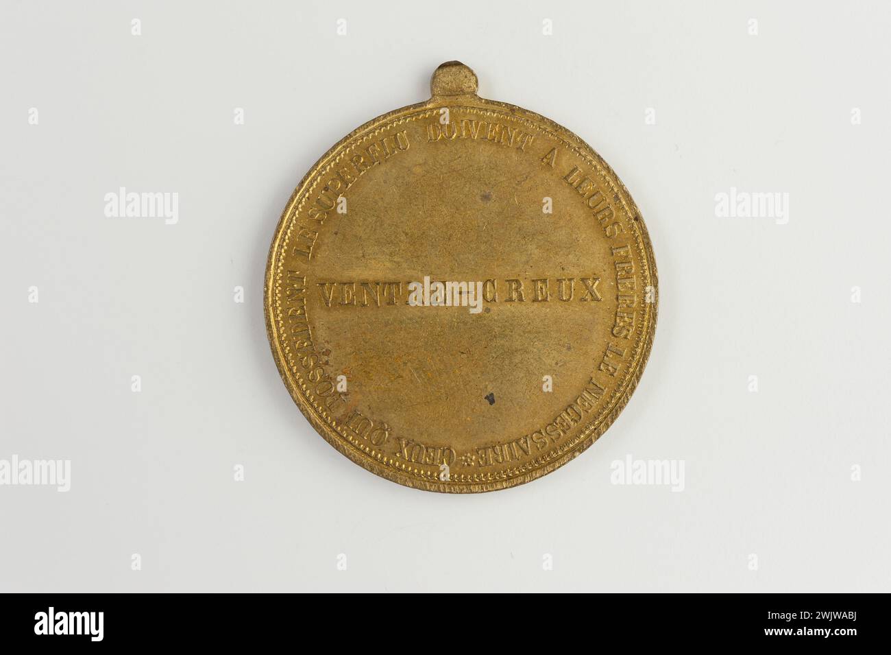 Museo Carnavalet, registrazione del diritto della collezione di medaglie su una linea; Inverti registrazione su una linea. Foto Stock