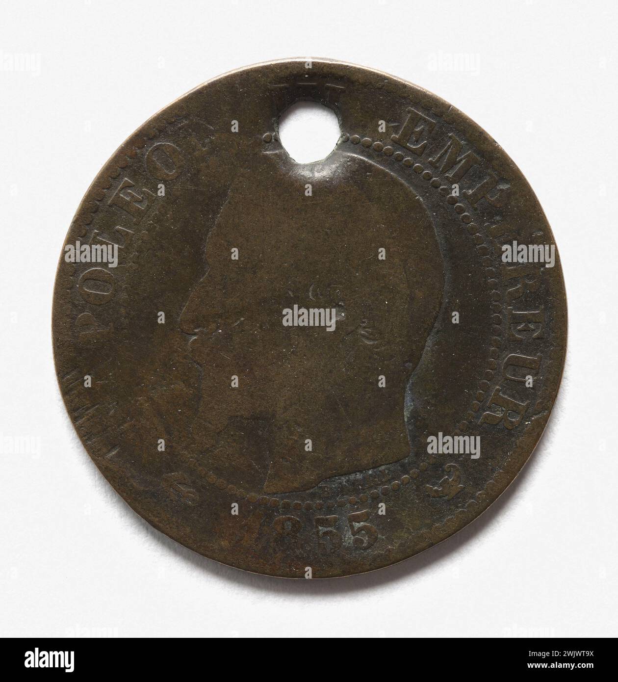 Albert-Désiré Barré (1818-1878). Medaglia Napoleone III (1808-1873) Imperatore, 1855. Parigi, Museo Carnavalet. Medaglia, numismatica Foto Stock