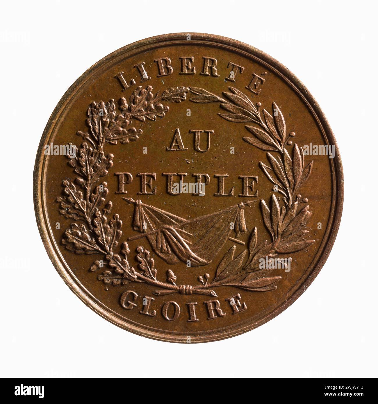 Omaggio ai parigini, 27-29 luglio 1830. Cuper, 1830. Parigi, Musée Carnavalet. Medaglia, numismatica Foto Stock