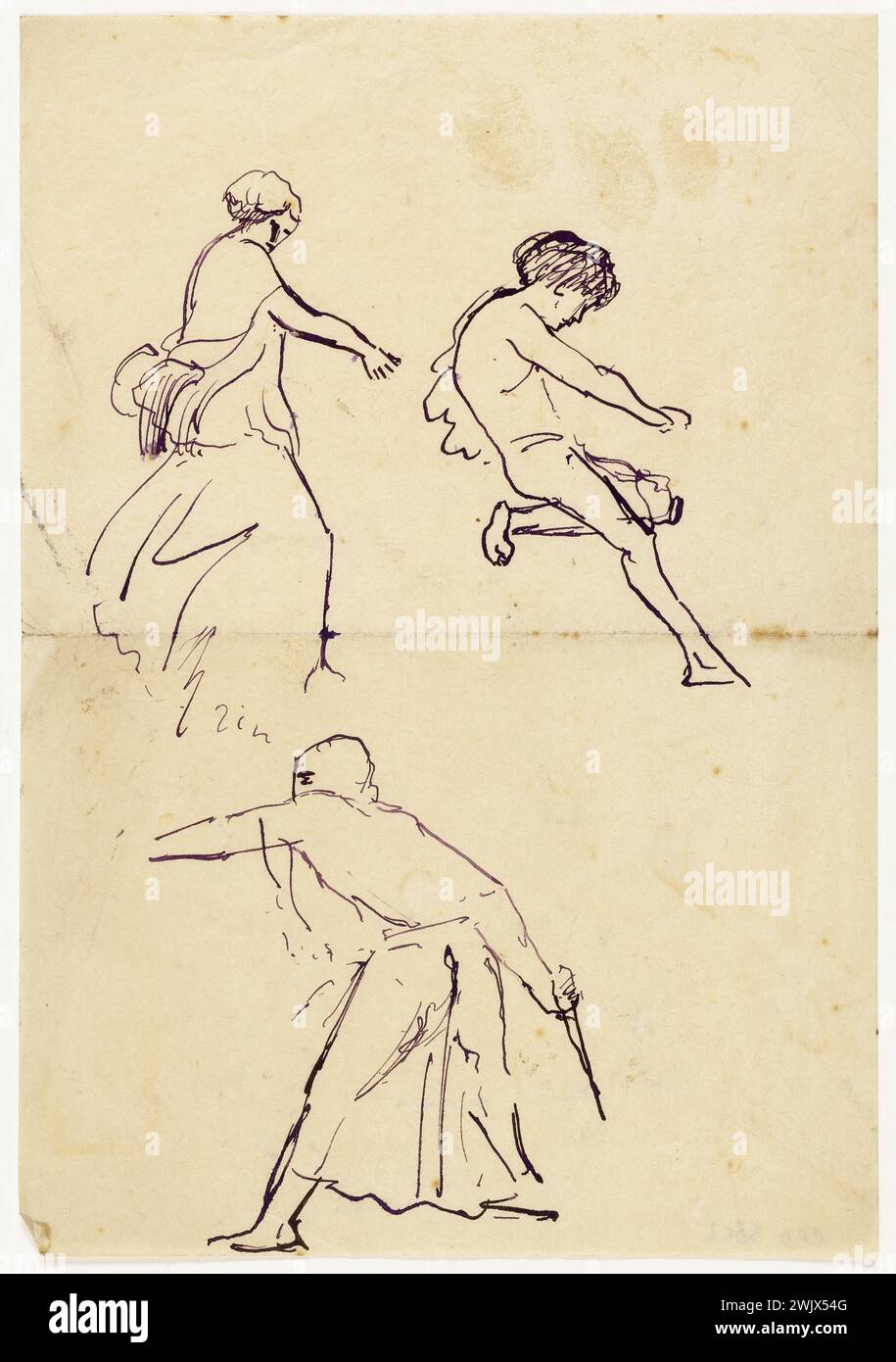 Arthur-Joseph Guéniot (1866-1951). Tre studi su personaggi antichi. Piuma. Museo delle Belle Arti della città di Parigi, Petit Palais. Disegno, XIX XIX XIX XIX XIX XIX XIX secolo, XX XX XX XX XX XX XX XX XX XX XX XX XX XX XX secolo Foto Stock