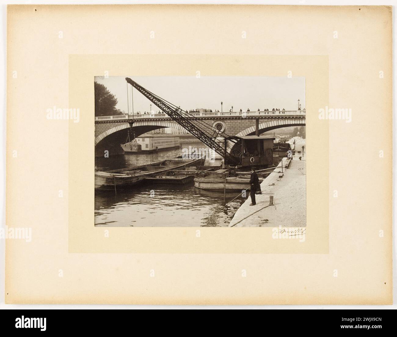 Pont Louis-Philippe, Quai de l'Hotel-de-Ville. Parigi (IV arr.). Fotografia di A. DROUILLET. Estrazione gelatino-argento-bromuro, 27 settembre 1903. Parigi, museo Carnavalet. 123088-25 Foto Stock