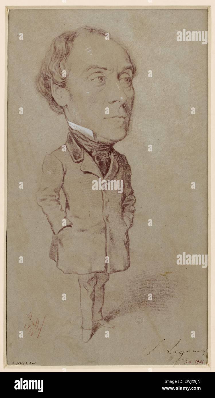 Mailly, Hippolyte (n.1829-03-13-d.), LEGOUVÉ Ritratto (titolo fittizio). Ottimizzato. Museo Carnavalet, storia di Parigi. Foto Stock