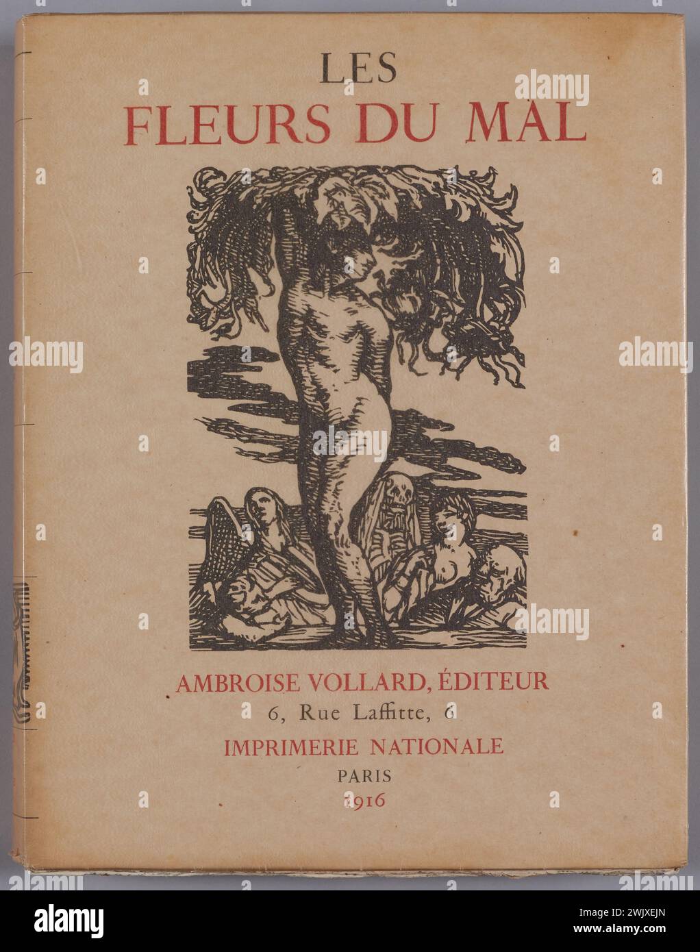 Baudelaire, Charles (n.1821-04-09-D.1867-08-31), Les Fleurs du mal. Volume 1. (Titolo principale), 1840. Corpo del lavoro: Carta da bici. Petit Palais, Museo di Belle Arti della città di Parigi. Foto Stock