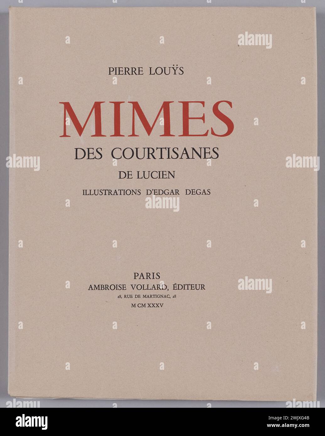 Degas, Edgar (n.1834-07-19-D.1917-09-26), mimes des courtesans de Lucien (titolo principale), 1886. Prenota su pergamena. Petit Palais, Museo di Belle Arti della città di Parigi. Foto Stock