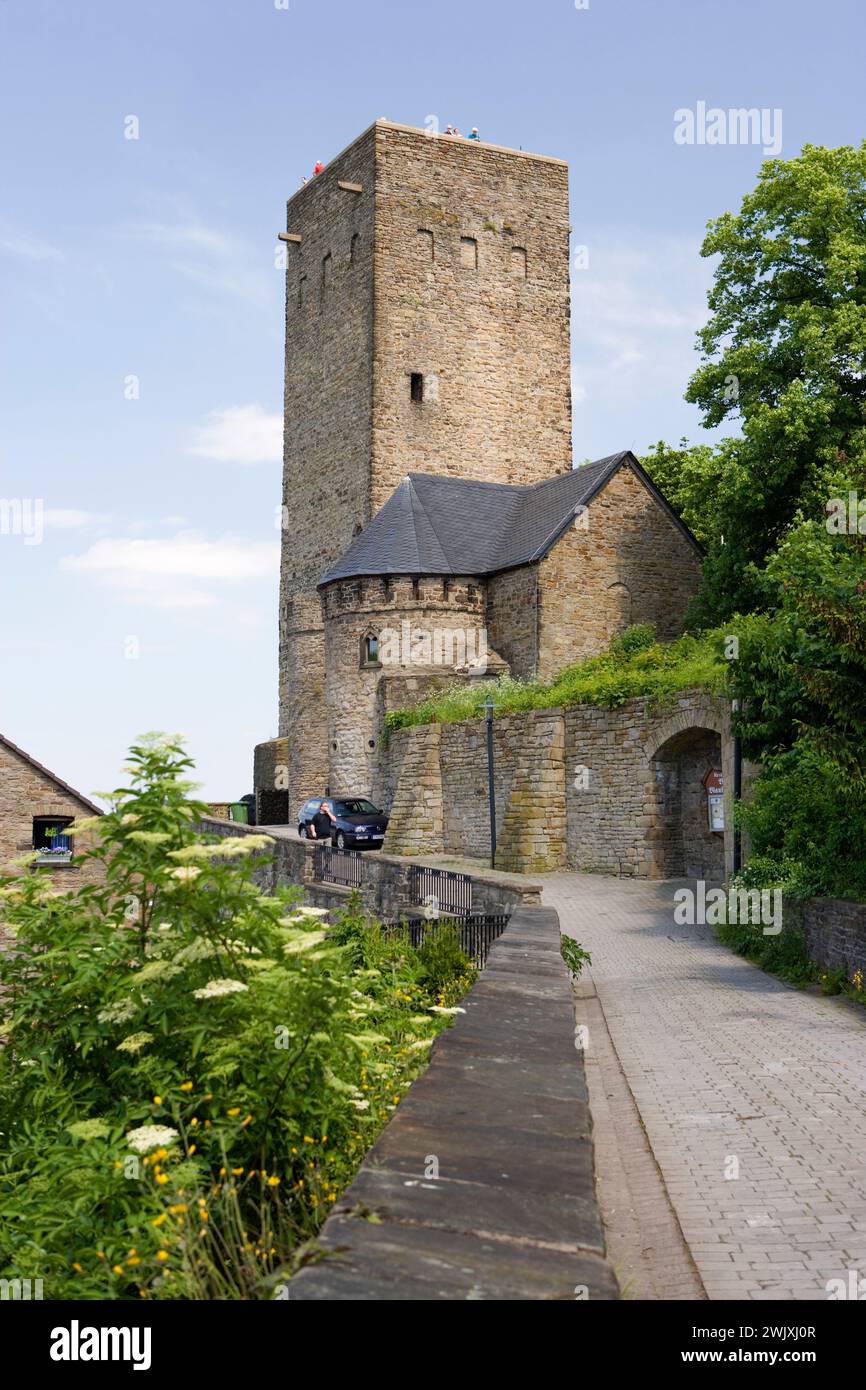 Castello di Blankenstein, Hattingen, zona della Ruhr, Renania settentrionale-Vestfalia, Germania, Europa Foto Stock