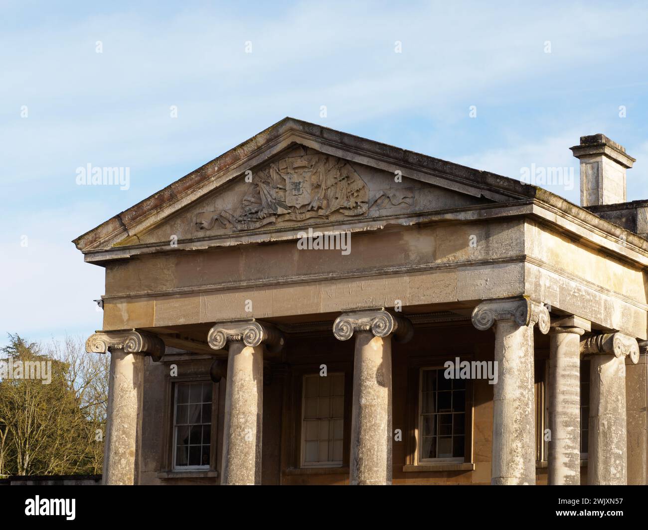 Il portico di Kilnwick Percy Hall Foto Stock