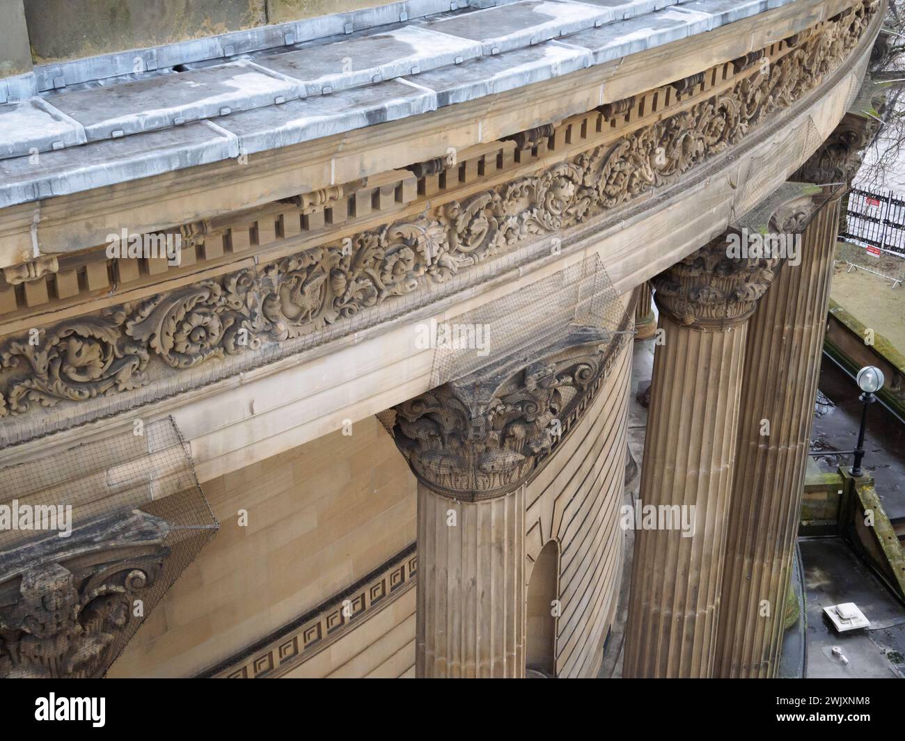 Dettagli dell'esterno della Picton Reading Room Liverpool Foto Stock