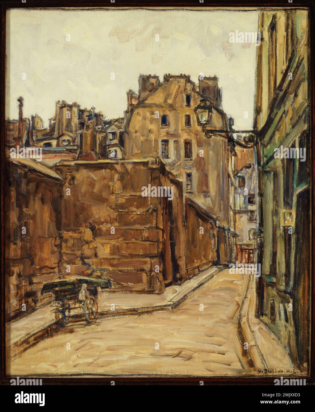 Germain David-Nillet. Rue Saint-Julien-le-Pauvre. Parigi (5° arr.). Olio su tela. 1923-1933. Parigi, museo Carnavalet. 76255-15 Foto Stock
