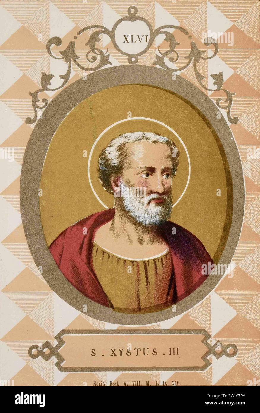 ritratti pontefici 1879 Foto Stock