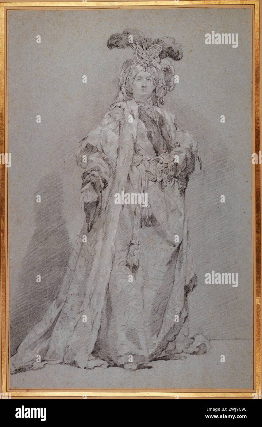 Joseph-Marie Vien (1716-1809). La Sultane Reine - la Caravan du Sultan a la Mecca, 1748. Museo di Belle Arti della città di Parigi, Petit Palais. 76133-1 Costume apparat, donna sultana, monarca musulmano, sultana Foto Stock